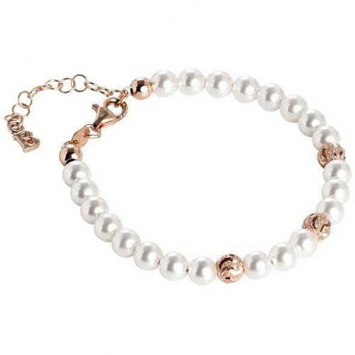 Bracciale Argento Placcato Oro Rosa Con Perle Boccadamo BR478RS